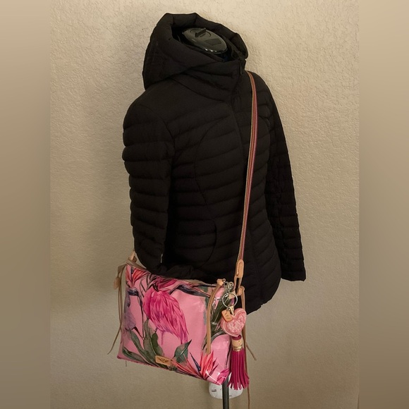 New Rare Consuela Downtown Pink Flamingo Crossbody with Heart Natasha Charm - Picture 2 of 14
